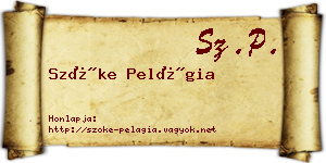 Szőke Pelágia névjegykártya